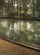 Gustave Caillebotte Riverside through the rain oil painting picture wholesale